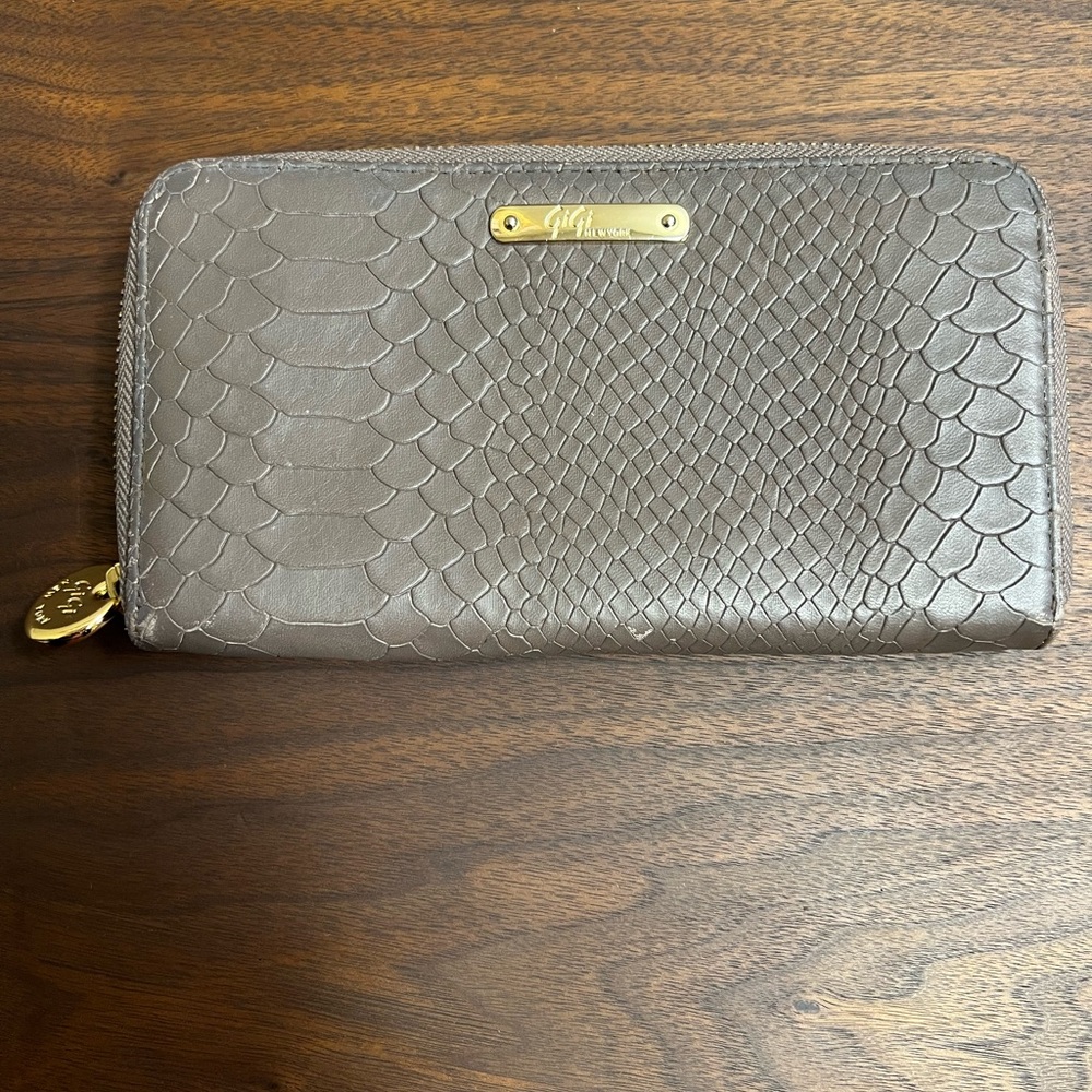 GiGi New York Python-Embossed Zip Wallet - Picture 5 of 9